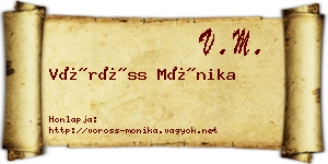 Vöröss Mónika névjegykártya