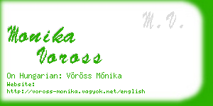 monika voross business card