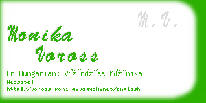 monika voross business card